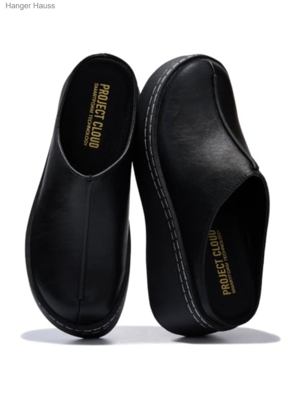Genuine Leather Platform Clogs Womens Mules Comfort Slip On Shoes